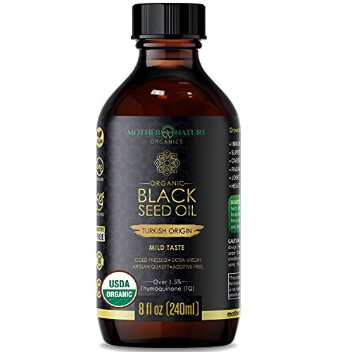 Foto 2 pulgar | Aceite Mother Nature Organics De Semillas Negras Prensado En Frío, 240 Ml - Venta Internacional.