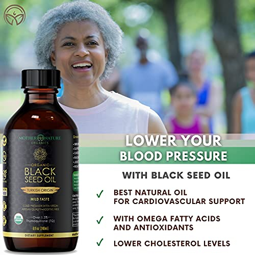 Foto 5 | Aceite Mother Nature Organics De Semillas Negras Prensado En Frío, 240 Ml - Venta Internacional.