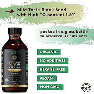 Foto 7 | Aceite Mother Nature Organics De Semillas Negras Prensado En Frío, 240 Ml - Venta Internacional.