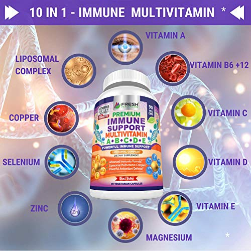 Foto 4 pulgar | Multivitamin Fresh Healthcare Immune Support 90 Cápsulas Veganas - Venta Internacional.