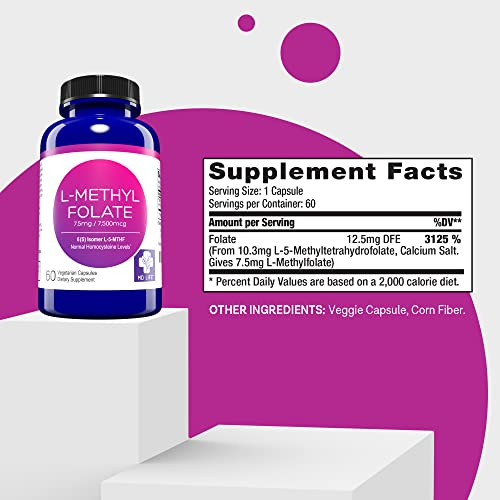 Foto 5 pulgar | Suplemento Md.life De L-metilfolato De 7,5 Mg Con Amino A Esencial - Venta Internacional.