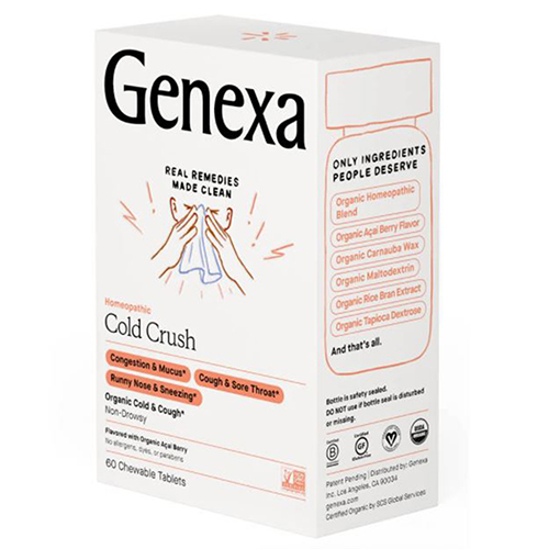 Foto 2 pulgar | Suplemento Genexa Organic Cold Crush Adult 60 Tabletas X4 - Venta Internacional.