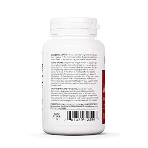 Foto 4 pulgar | Protocolo De Suplementos Para Life Balance Magtein 90 Cápsulas Vegetarianas - Venta Internacional.