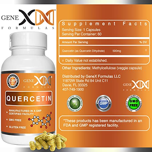 Foto 4 pulgar | Suplemento Genex Quercetina 500 Mg 60 Cápsulas, Paquete De 3 - Venta Internacional.