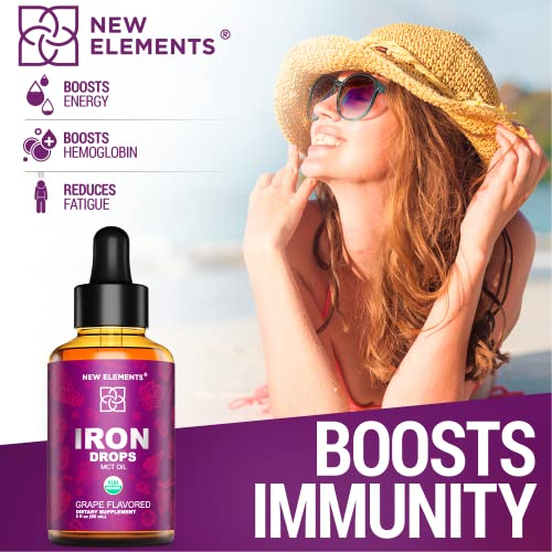 Foto 5 pulgar | Suplemento De Hierro New Elements Organic Liquid 60 Ml - Venta Internacional.