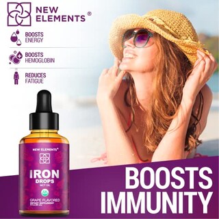 Foto 4 | Suplemento De Hierro New Elements Organic Liquid 60 Ml - Venta Internacional.
