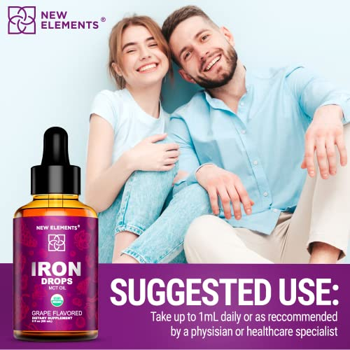 Foto 7 pulgar | Suplemento De Hierro New Elements Organic Liquid 60 Ml - Venta Internacional.