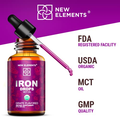 Foto 8 pulgar | Suplemento De Hierro New Elements Organic Liquid 60 Ml - Venta Internacional.