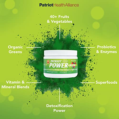 Foto 3 pulgar | Suplemento Patriot Power Greens Green Green, Suministro Para 30 Días, 5.7 Oz - Venta Internacional.