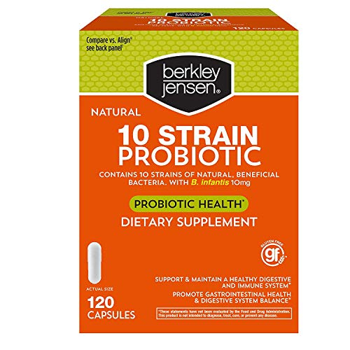 Suplemento Probiótico Natural Berkley Jensen De 10 Cepas, 120 Unidades - Venta Internacional.