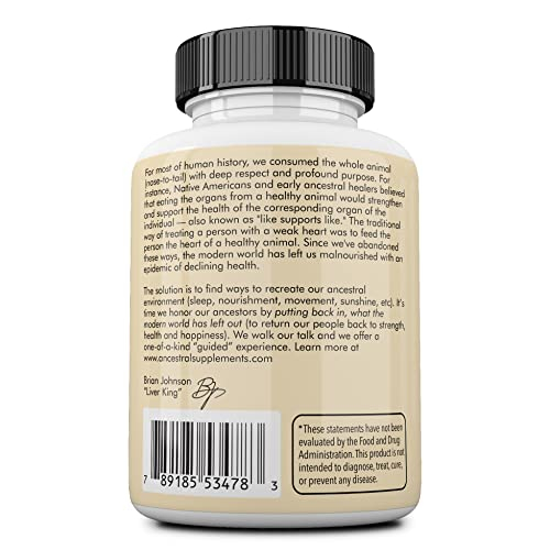 Foto 4 pulgar | Suplemento Ancestral Supplements Hígado De Res Alimentado Con Pasto, 180 - Venta Internacional.