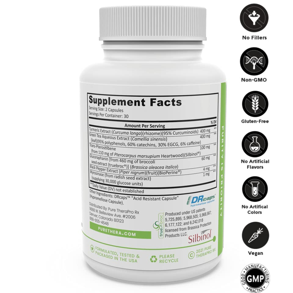 Foto 3 pulgar | Suplemento Pure Therapro Rx Nrf2 Boost 60 Cápsulas Vegetarianas - Venta Internacional.