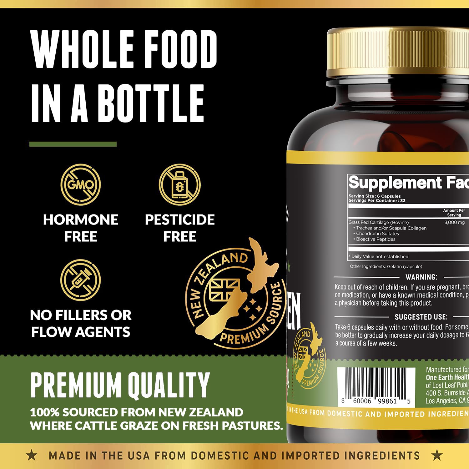 Foto 5 | Supplement One Earth Health: Colágeno De Carne De Res Alimentada Con Pasto - Venta Internacional.