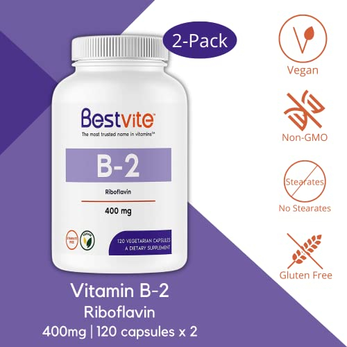 Foto 4 pulgar | Suplemento Bestvite De Vitamina B-2 (riboflavina) 400 Mg 240 Cápsulas - Venta Internacional.