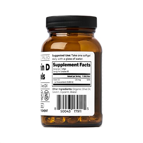 Foto 5 pulgar | Suplemento De Vitamina D Santa Cruz Paleo 5000 Ui Con Aceite De Oliva - Venta Internacional.