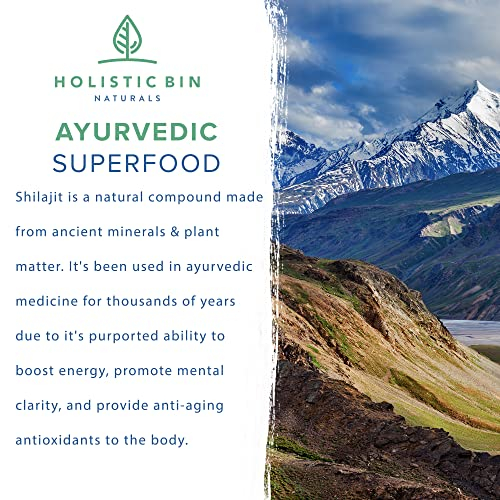 Foto 4 pulgar | Shilajit Powder Holistic Bin Himalayan Wildcrafted, 25 Porciones - Venta Internacional.