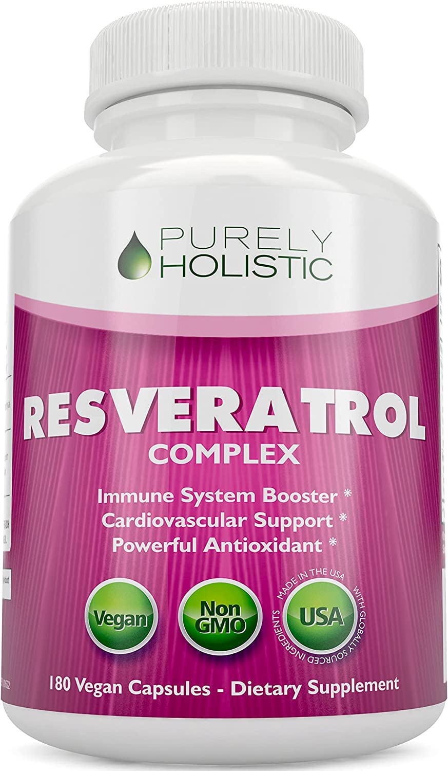 Foto 2 pulgar | Suplemento De Resveratrol Puramente Holístico De 1450 Mg Con 180 Cápsulas - Venta Internacional.