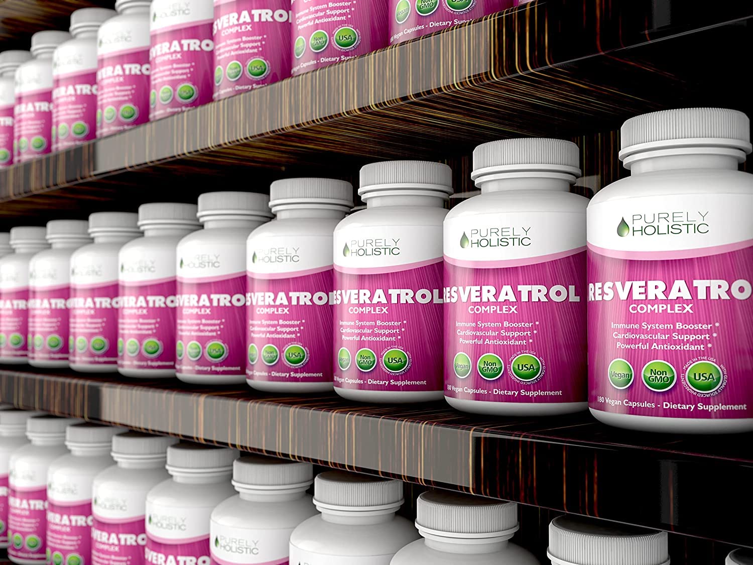 Foto 5 pulgar | Suplemento De Resveratrol Puramente Holístico De 1450 Mg Con 180 Cápsulas - Venta Internacional.