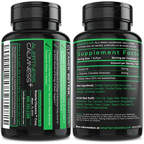 Foto 7 pulgar | Suplemento De L-teanina Smarter De 250 Mg Para El Estrés (paquete De 3) 150  - Venta Internacional.