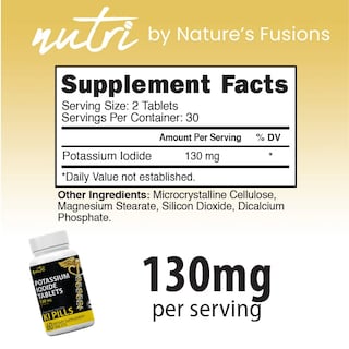 Foto 3 | Suplemento De Yoduro De Potasio De Nature's Fusions, 130 Mg (60 Tabletas) - Venta Internacional.
