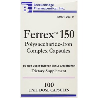 Foto 2 | Suplemento De Hierro Breckenridge Ferrex 150 Polisacárido 100 C - Venta Internacional.