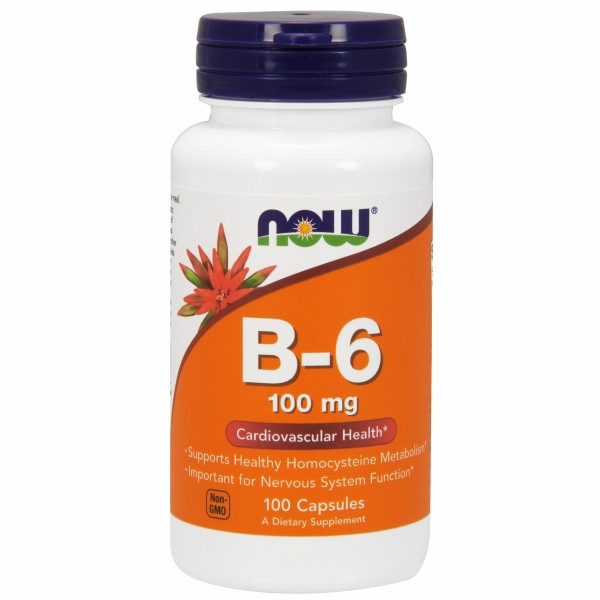 Foto 2 pulgar | Supplement Now Foods B-6 100 Mg 100 Cápsulas (paquete De 2) - Venta Internacional.