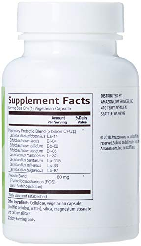 Foto 3 pulgar | Suplemento Solimo Probiotic De 5 Mil Millones De Cfu, 60 Cápsulas, 2 Meses - Venta Internacional.