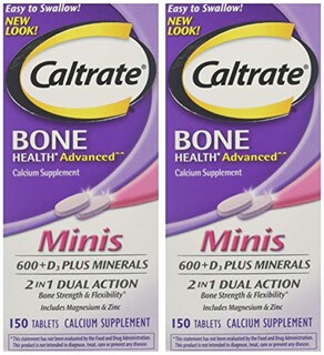 Foto 6 | Suplemento Caltrate Minis + Minerals 150 Comprimidos (paquete De 2) - Venta Internacional.