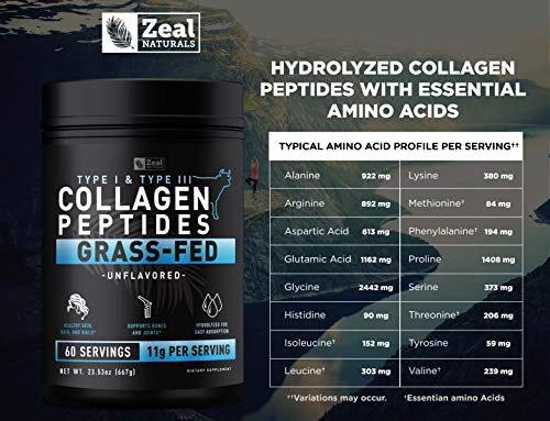 Foto 5 pulgar | Péptidos De Colágeno En Polvo Zeal Naturals 11 G 60 Porciones - Venta Internacional.
