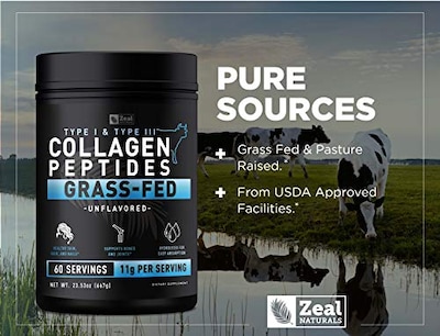 Foto 5 | Péptidos De Colágeno En Polvo Zeal Naturals 11 G 60 Porciones - Venta Internacional.