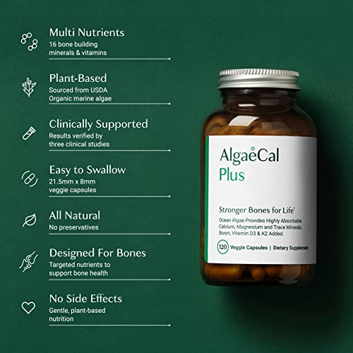 Foto 5 pulgar | Suplemento De Calcio Algaecal Plus Con Vitamina D3 Y K2 Durante 3 Meses - Venta Internacional.