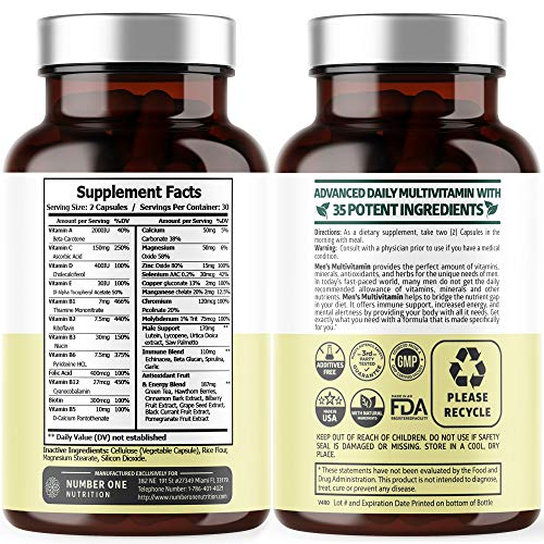 Foto 3 pulgar | Multivitamínico Diario Para Hombre Supplement Number One Nutrition N1n - Venta Internacional.