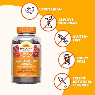 Foto 4 | Suplemento De Gomitas De Citrato De Magnesio Sundown 180 Mg X 60 - Venta Internacional.