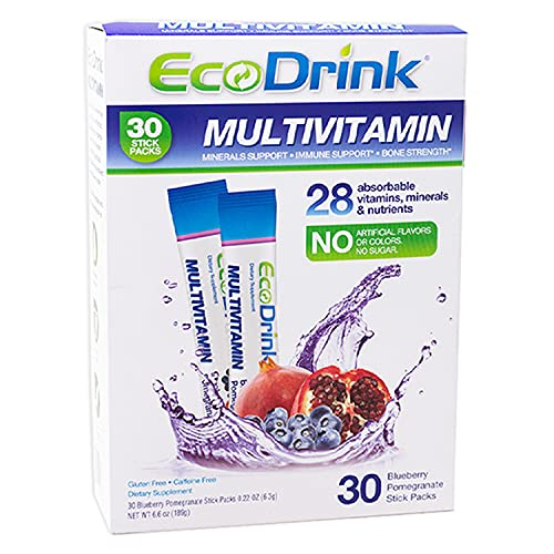 Foto 2 pulgar | Mezcla de Bebidas Energéticas Multivitamínicas en Polvo Eco Drink Blueberry - Venta Internacional