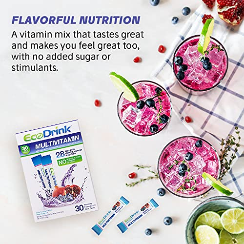 Foto 3 pulgar | Mezcla de Bebidas Energéticas Multivitamínicas en Polvo Eco Drink Blueberry - Venta Internacional