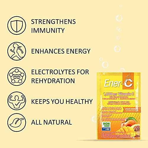 Foto 3 pulgar | Mezcla de Bebidas Multivitamínicas Ener-c Peach Mango 1000 Mg De Vitamina C - Venta Internacional