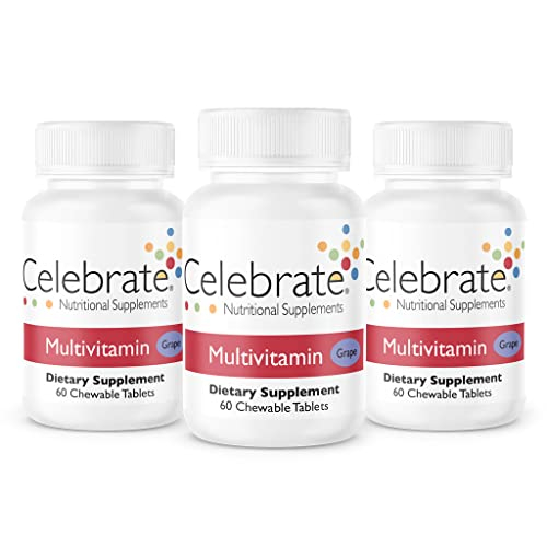 Foto 2 pulgar | Multivitamínico Celebrate Sabor a Uva Masticable 180 Comprimidos - Venta Internacional