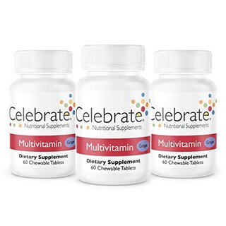 Foto 1 | Multivitamínico Celebrate Sabor a Uva Masticable 180 Comprimidos - Venta Internacional