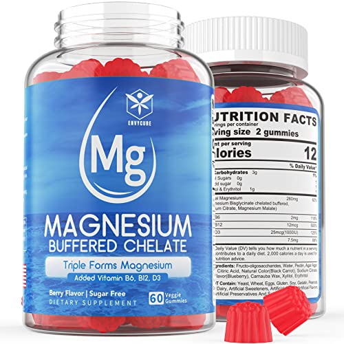 Gomitas Envycure Magnesio Sin Azúcar con D3 B6 B12 520 mg - Venta Internacional