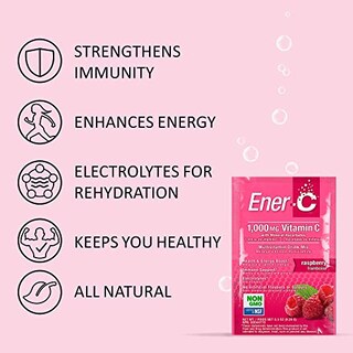 Foto 4 | Mezcla de Bebida Ener-C Raspberry con 1000 mg de Vitamina C y Electrolitos - Venta Internacional