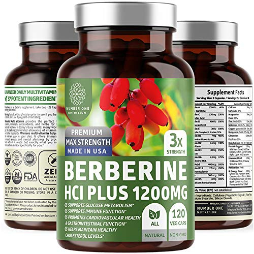Foto 2 pulgar | Suplemento Number One Nutrition N1n Premium Berberine 1200 mg - Venta Internacional