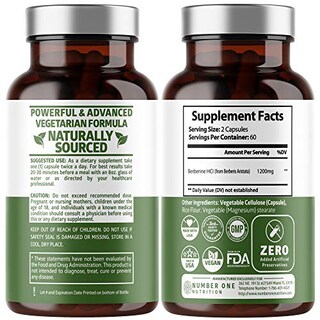 Foto 2 | Suplemento Number One Nutrition N1n Premium Berberine 1200 mg - Venta Internacional