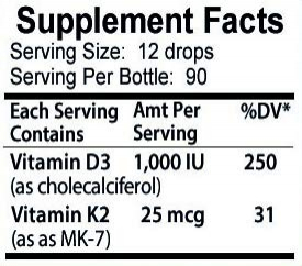 Foto 5 pulgar | Suplemento Go Nutrients de Vitamina D3 Líquida con Vitamina K2 30 ml - Venta Internacional