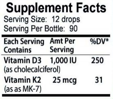 Foto 4 | Suplemento Go Nutrients de Vitamina D3 Líquida con Vitamina K2 30 ml - Venta Internacional