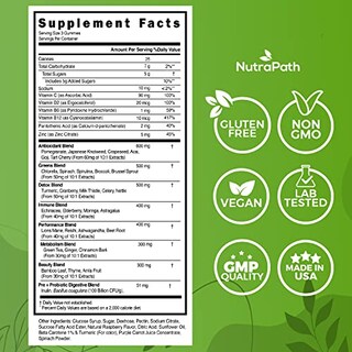 Foto 2 | Gomitas de Vitaminas Nutrapath Super Greens 60 Unidades Veganas - Venta Internacional