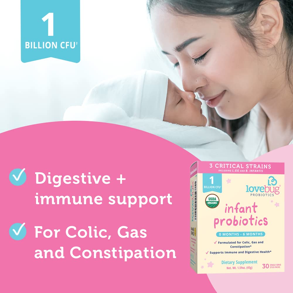 Foto 5 | Probiótico Lovebug Usda Organic para Bebés de 0 A 6 meses 1 B Cfu - Venta Internacional
