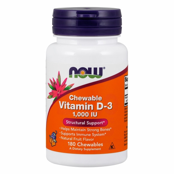 Foto 2 pulgar | Vitamina D-3 De Supplement Now Foods 180 Tabletas Masticables X4 - Venta Internacional
