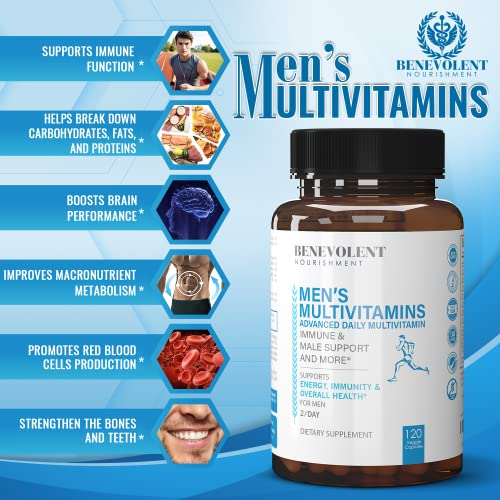 Foto 4 pulgar | Suplemento Multivitamínico Benevolent Nutriment para Hombres 120 Cápsulas - Venta Internacional