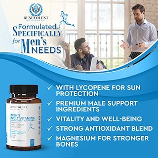 Foto 5 | Suplemento Multivitamínico Benevolent Nutriment para Hombres 120 Cápsulas - Venta Internacional