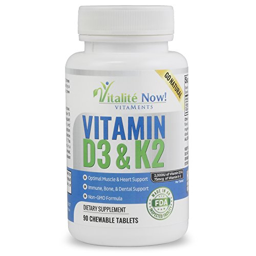Vitamina D3 Vitalité Now! 2000 Ui + K2 MK7 90 Comprimidos - Venta Internacional